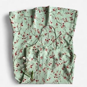 Vintage Y2K soft green floral cherry blossom midi slip dress